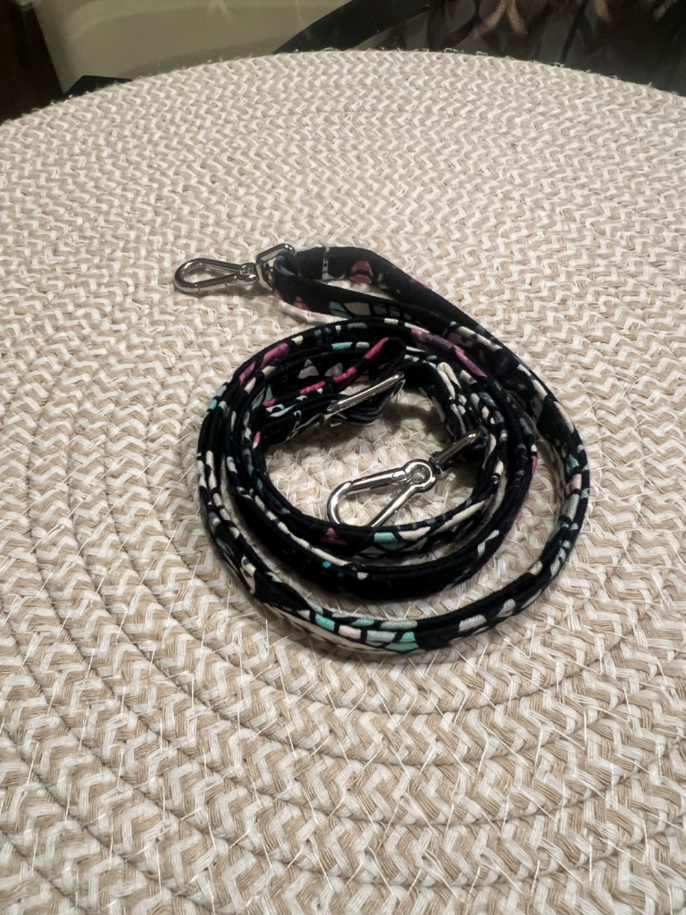 Vera Bradley Black Floral Quilted Crossbody Wristlet - Versatile Everyday Bag - Picture 9 of 9